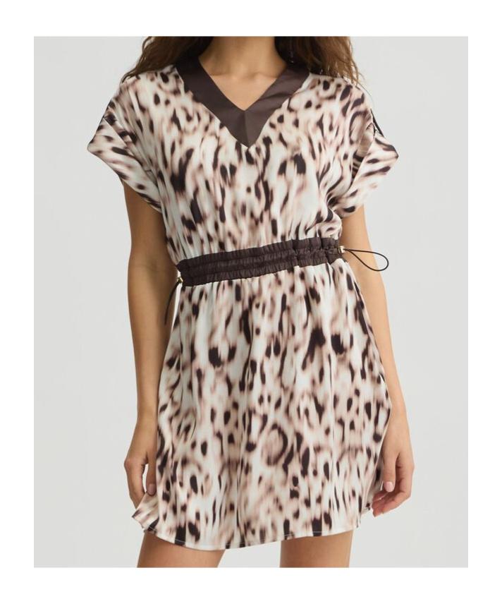 ワンピース LIU JO MINI DRESS PRINTED SATIN Liu Jo Printed Satin Dress in Blue | Lyst