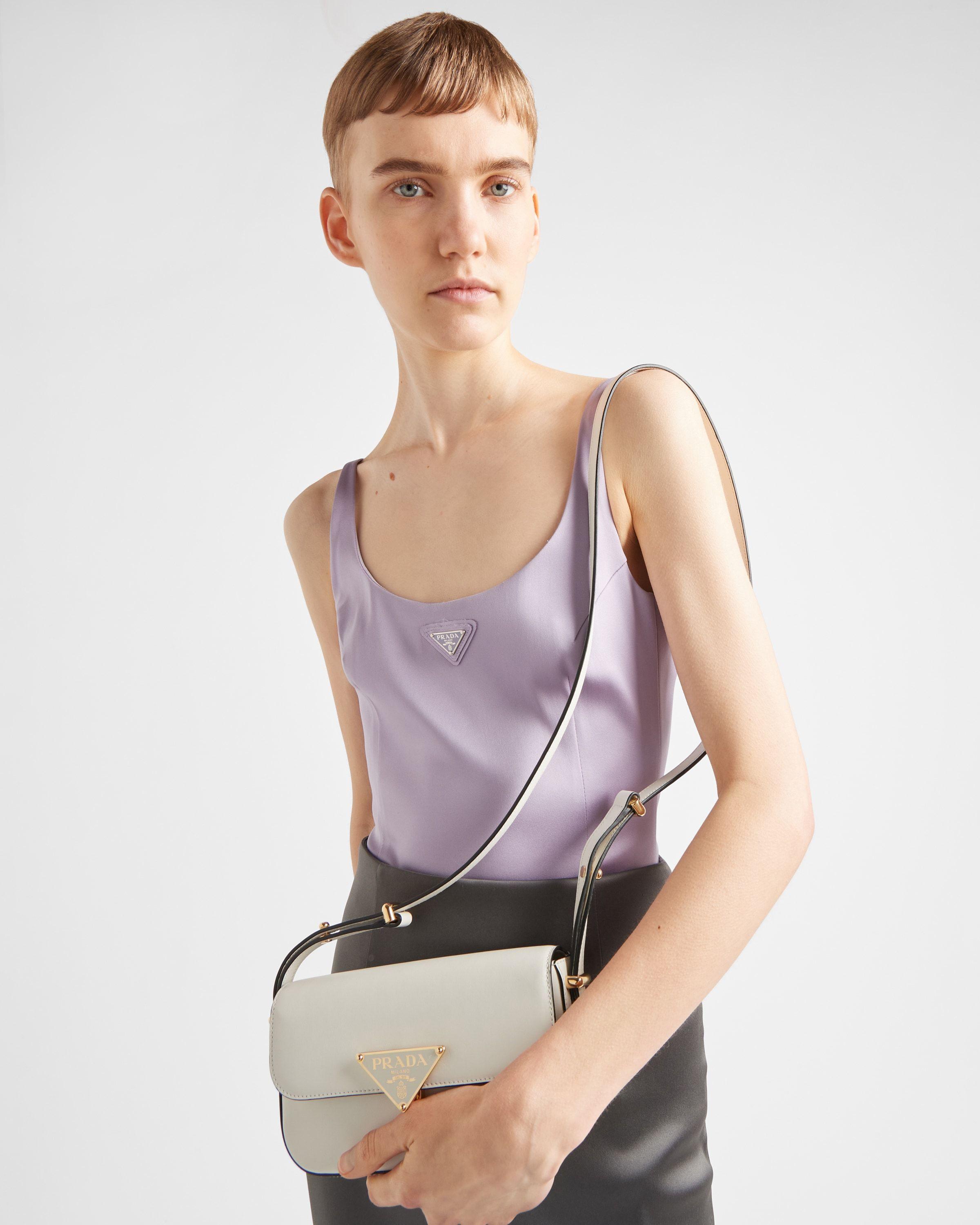 【プラダ・PRADA】Stretch satin bodysuit Prada Stretch Satin Bodysuit in Purple | Lyst