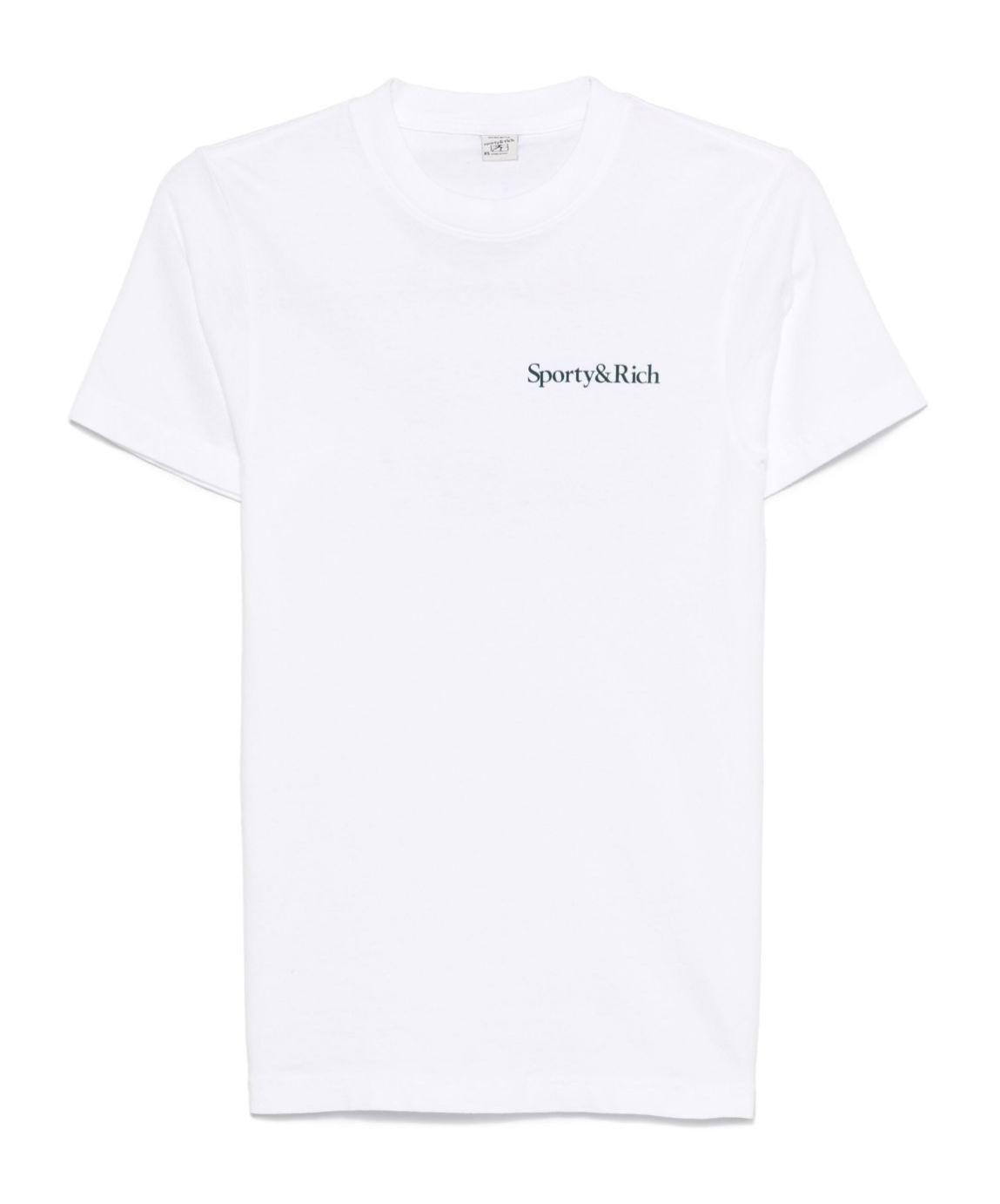 【関税込み】Sporty & Rich ブラック ボンディングロゴ Tシャツ SPORTY&RICH / スポーティアンドリッチ】NEW HEALTH WELLNESS T