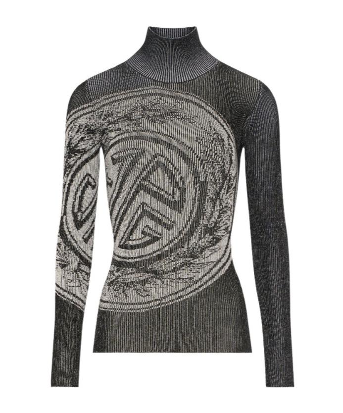 Jean Paul Gaultier Laurel Stamp Jacquard Long-Sleeves Sweater in