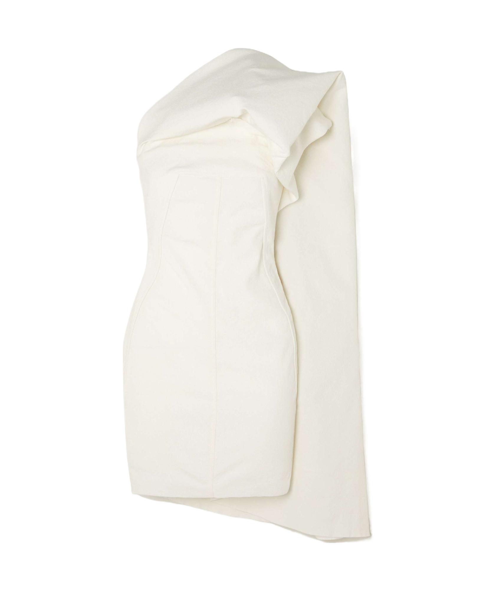 white dress short front long back Sun's Out Mini Dress White