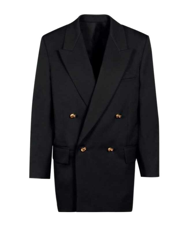 ジャケット BOTTEGA VENETA SS25 Black wool blazer (820067V0B30 1000) Bottega Veneta Black Wool Blazer | italist