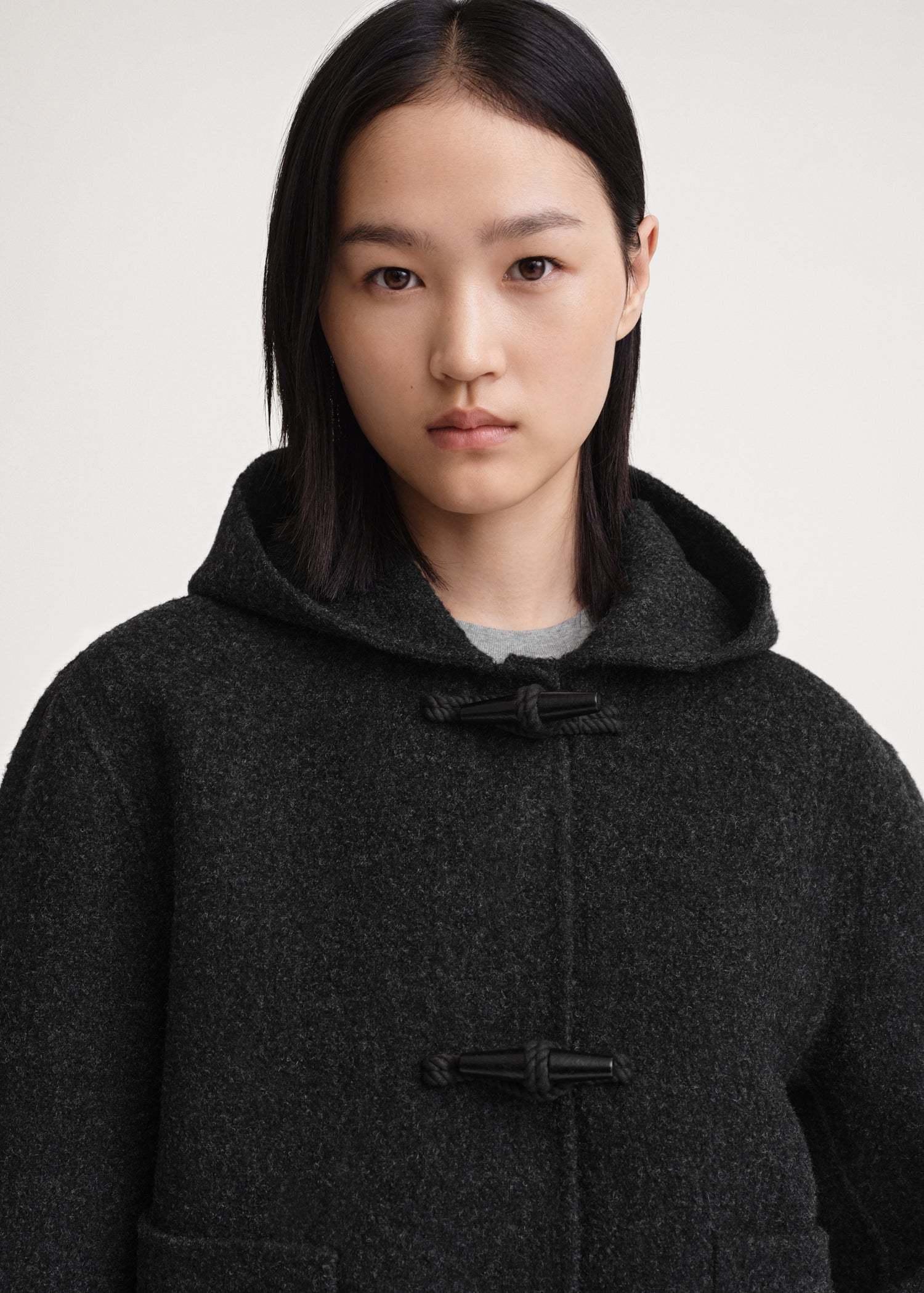 TOTEME|COATS (Felted duffle jacket (234-WRTWOU097-FB003 TOTEME Felted Duffle Jacket in Black | Lyst