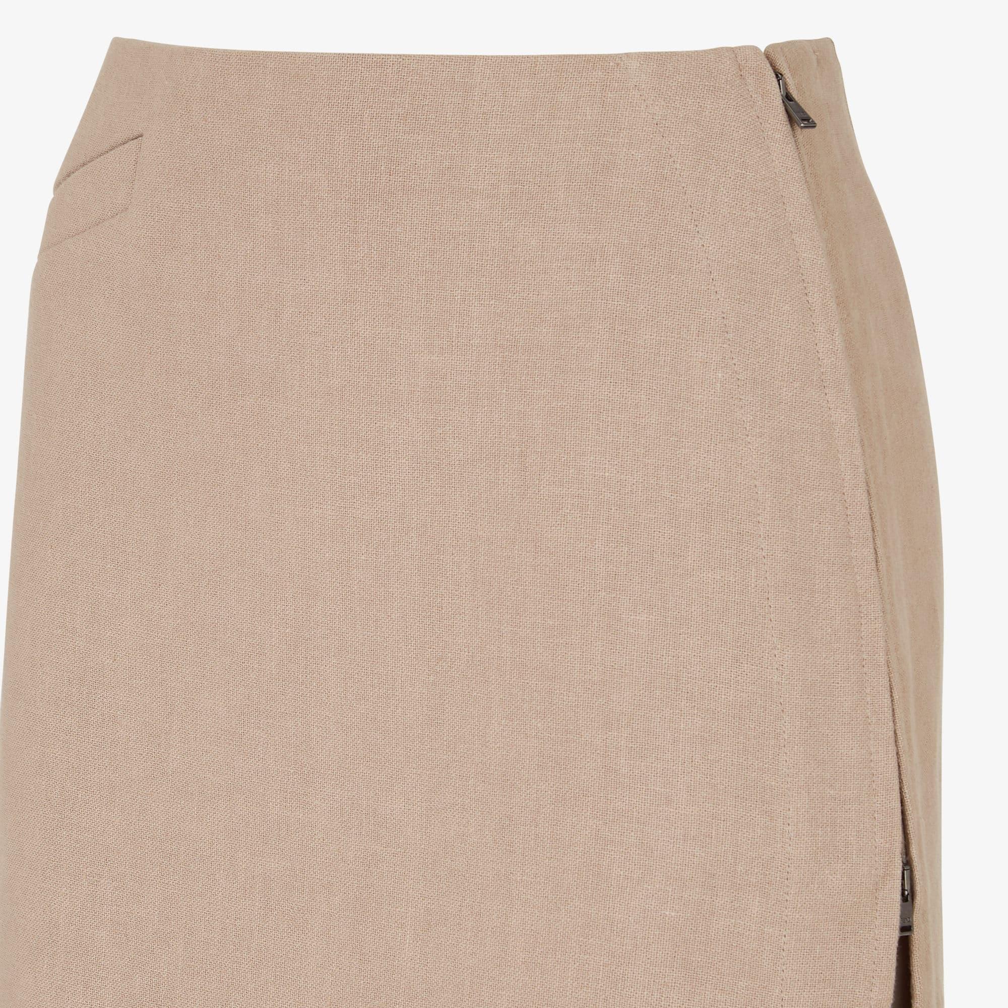 【関税＆送料込み】Fendi Waxed Linen Skirt FENDI $1350 Beige Waxed Linen Skirt New & Authentic | eBay