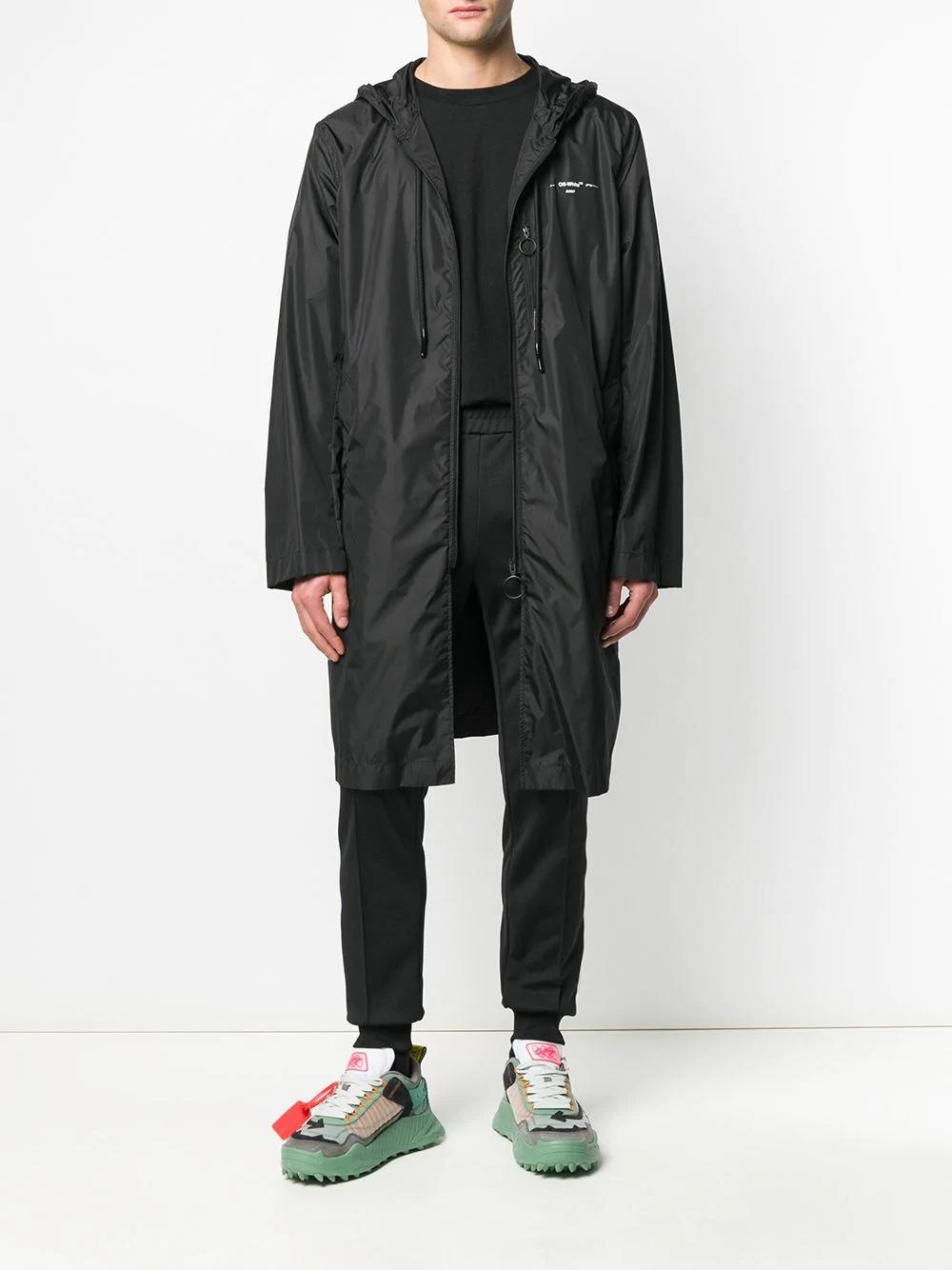 Off-White c/o Virgil Abloh Mid-Length Zipped Raincoat in