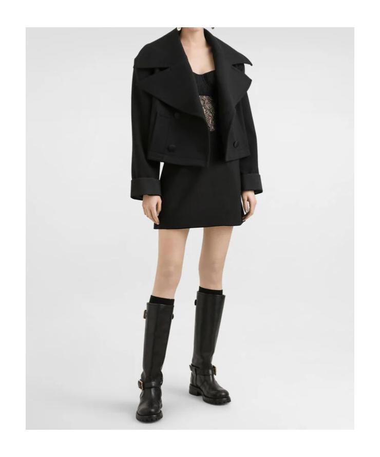 ミニスカート DOLCE  GABBANA Women Mini Skirts F4CRGTHLMZM N0000 Black Dolce & Gabbana Leather High-Waist Miniskirt | Sendegaro US
