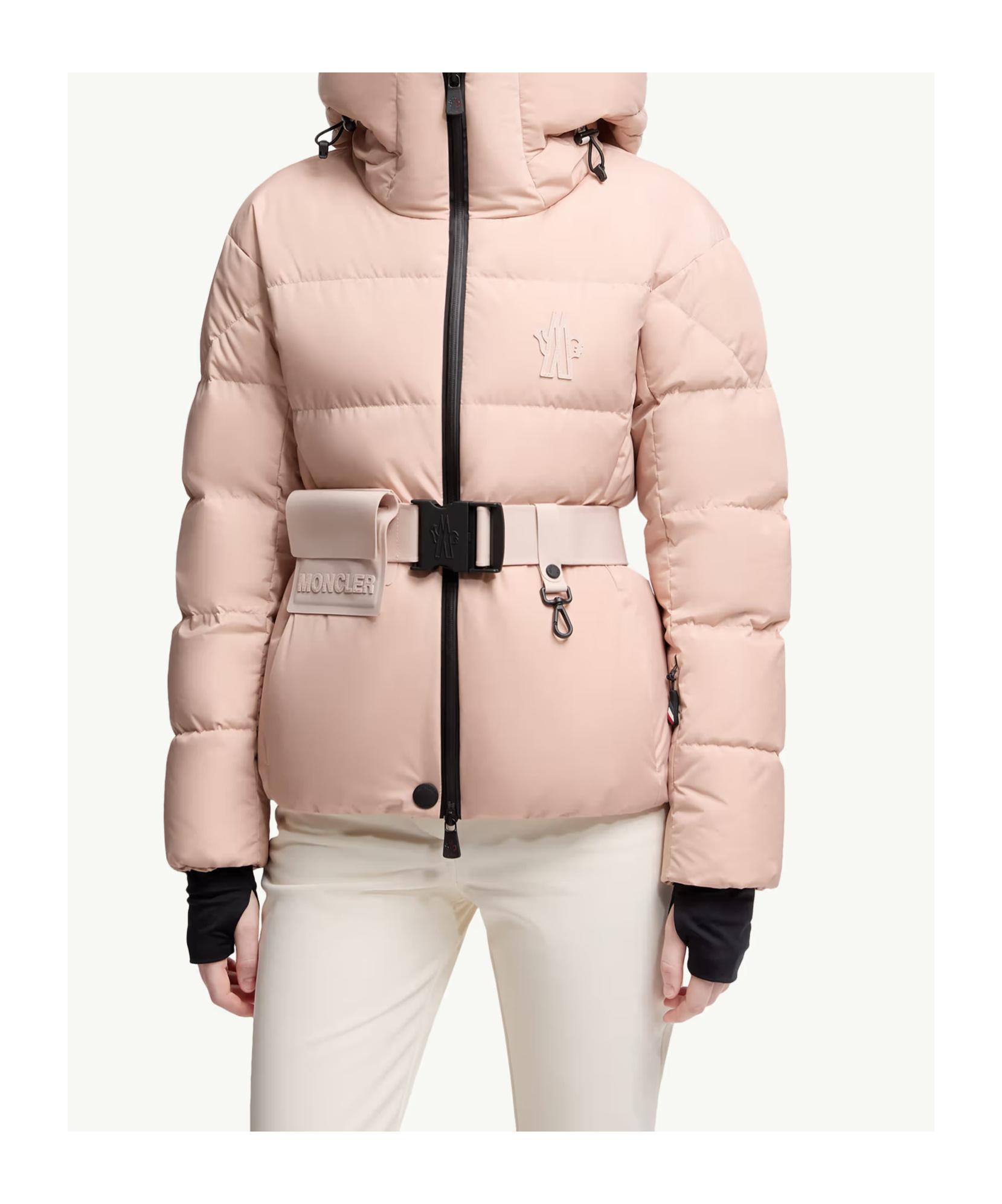 Moncler Grenoble Buckled Waist Padded Jacket in Pink | Lyst