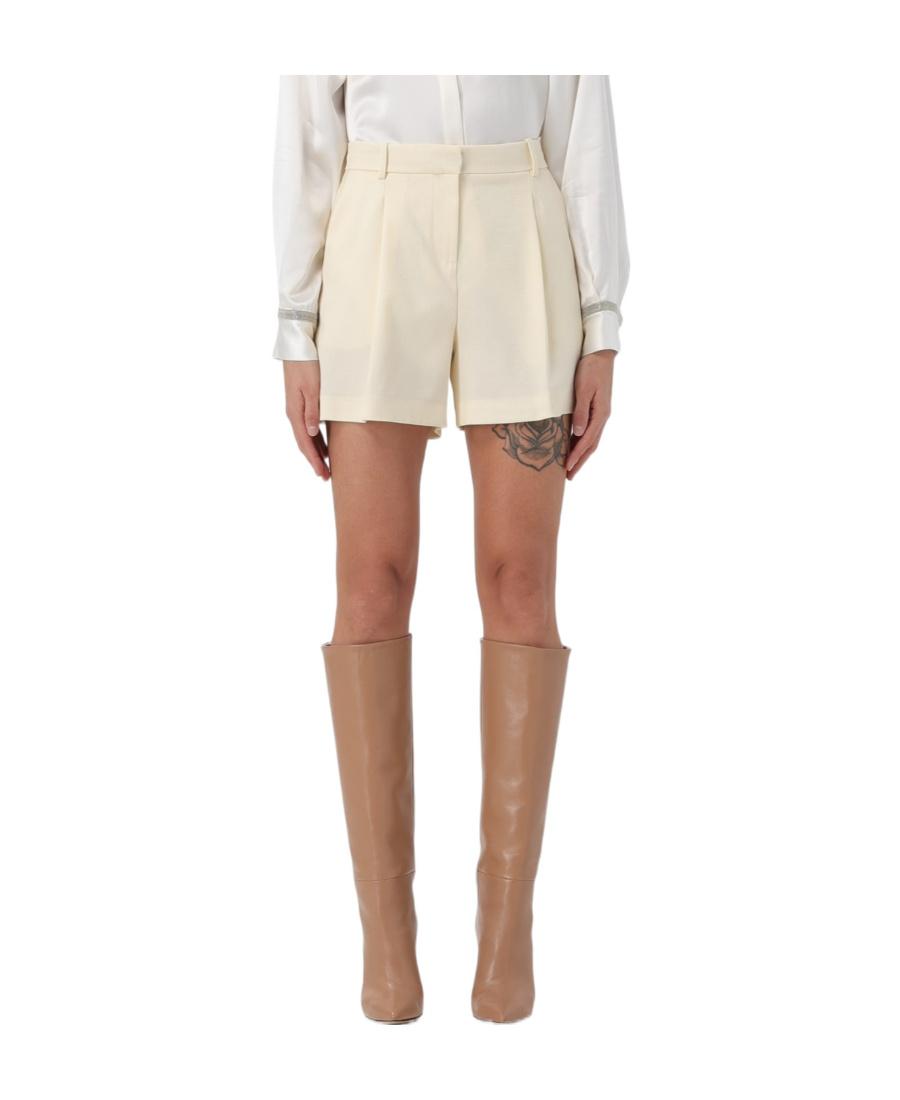 ショートパンツ FABIANA FILIPPI Women Shorts  Burmudas PAD224F326D763 825 B Stretch viscose and linen shorts, taupe for Women | Fabiana