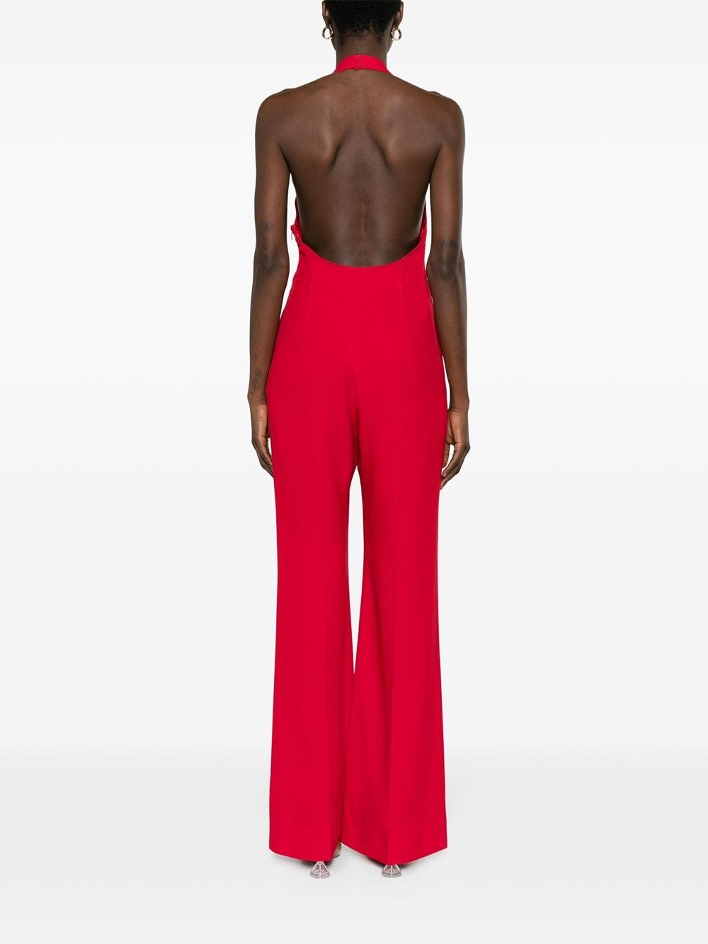 オールインワン・サロペット Boutique Moschino Sport Chic Jumpsuit BOUTIQUE MOSCHINO Gathered crepe flared jumpsuit | THE OUTNET