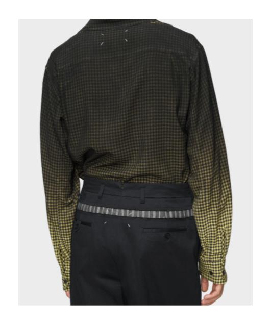 Maison Margiela Gradient Check Shirt in Green for Men | Lyst