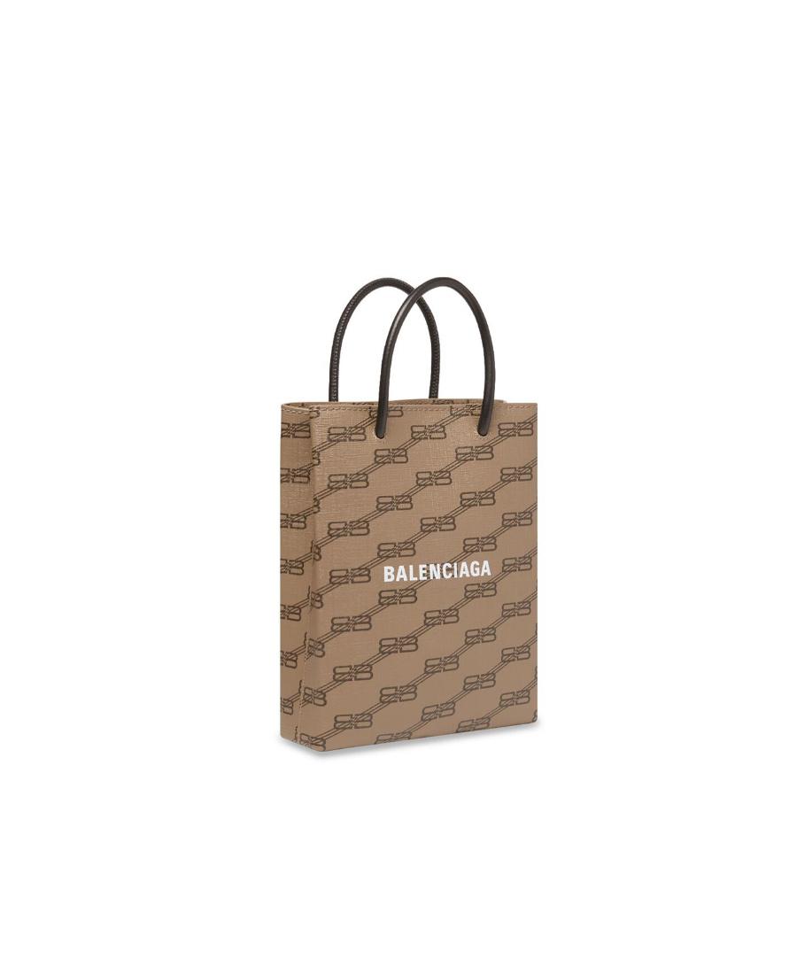 Balenciaga Bb Monogram Printed Tote Bag in Brown | Lyst