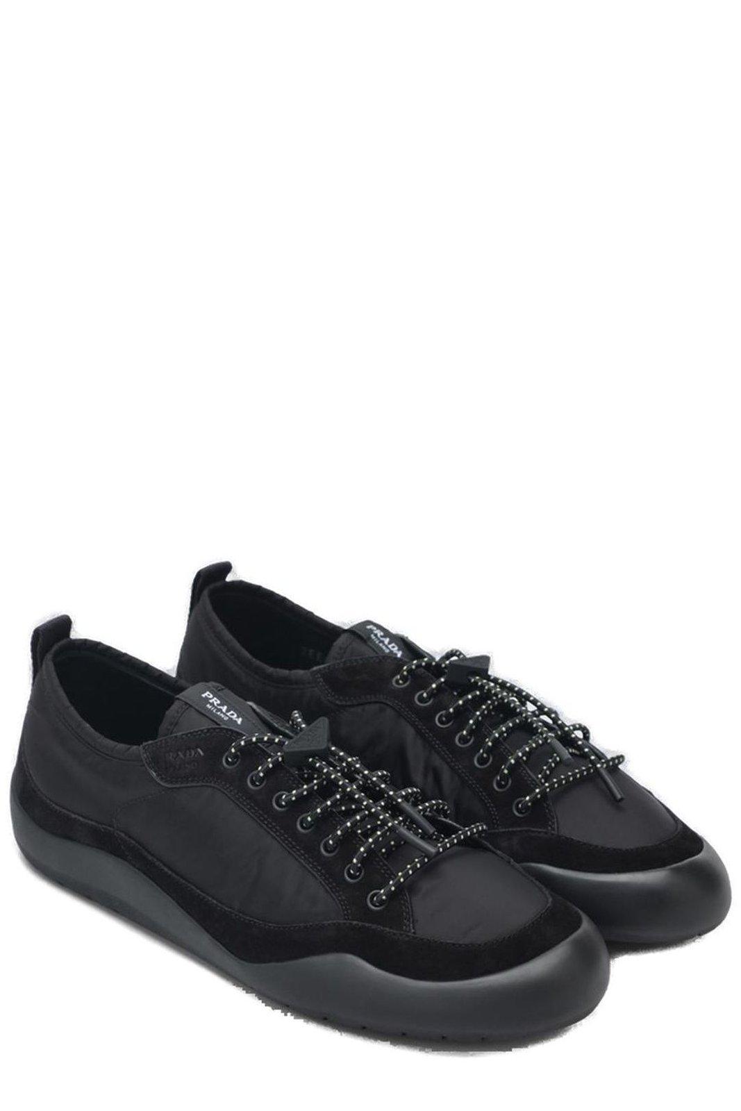 Prada Speedrock Lace-Up Sneakers in Black for Men | Lyst