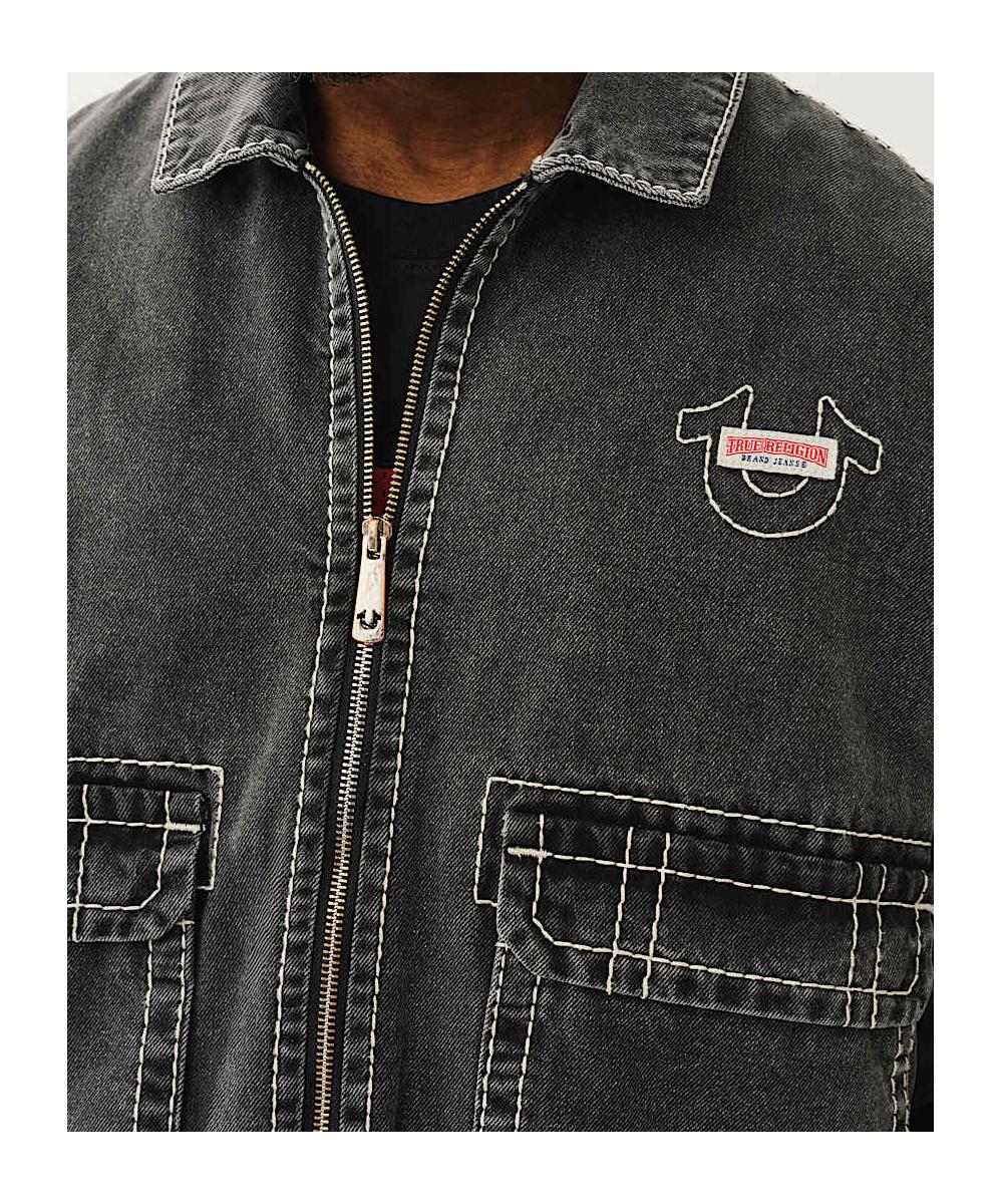 TRUE RELIGION】 BIG T O.G trucker jacket True Religion Denim BIG T Hooded Jacket | Bloomingdale's Men