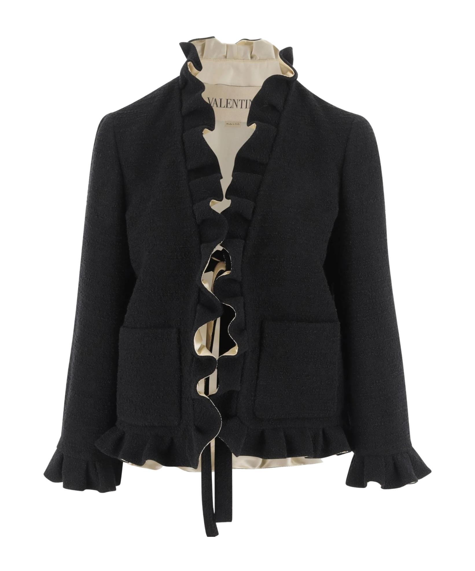 ジャケット Valentino Black wool double-breasted jacket Valentino Black wool double-breasted jacket | TheDoubleF