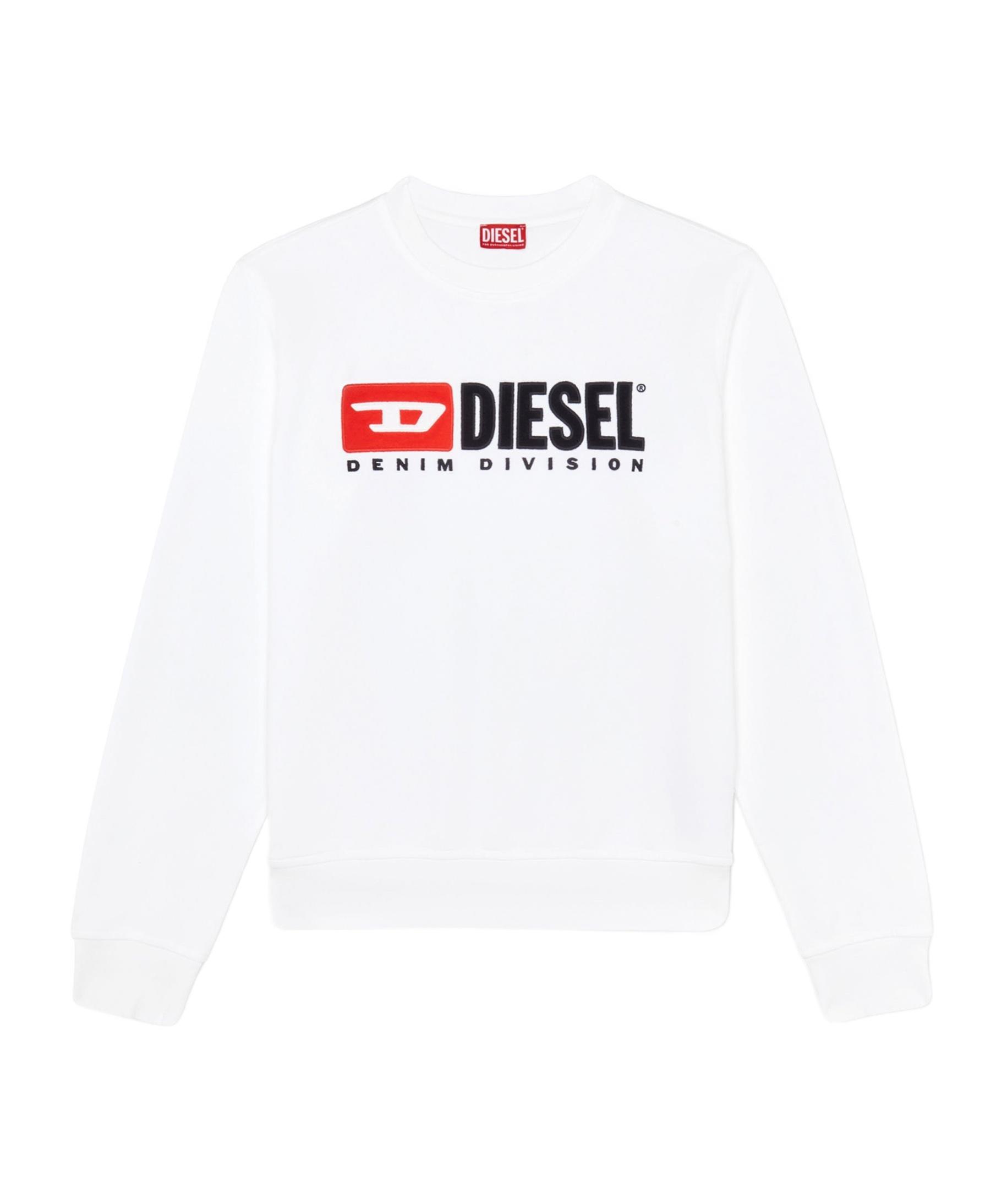 DIESEL Denim Division Logo Sweatshirt in White for Men Lyst
