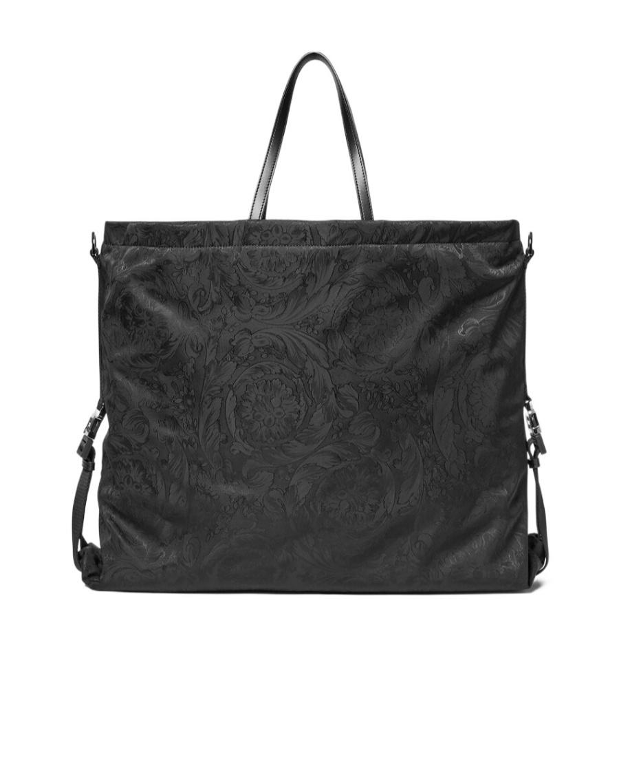 Versace Logo-Patch Open-Top Tote Bag in Black for Men Lyst