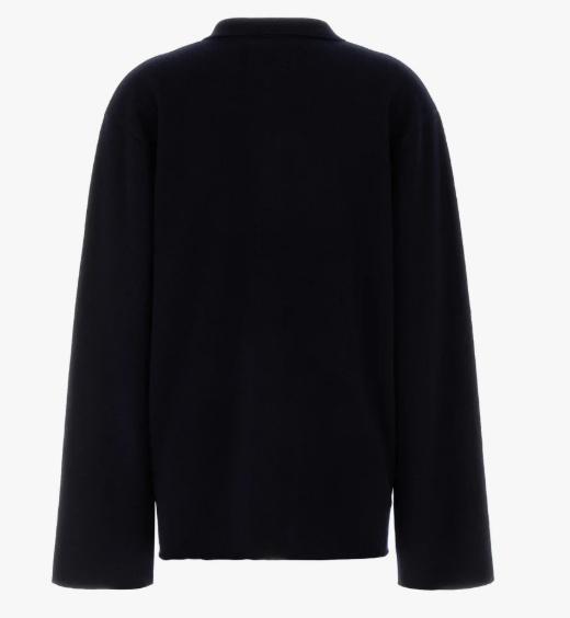 Extreme Cashmere Alligator Knitted Polo Top in Black | Lyst