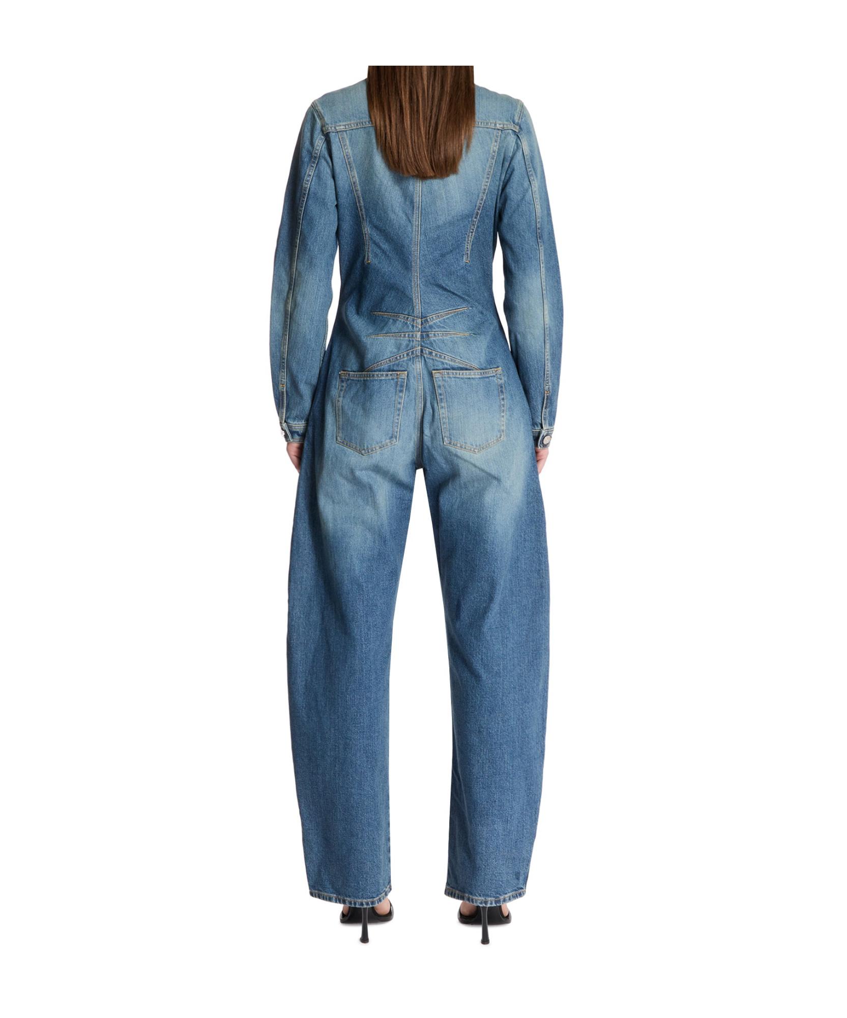 Alaïa Alaïa Fitted Waist Denim Jumpsuit in Blue | Lyst