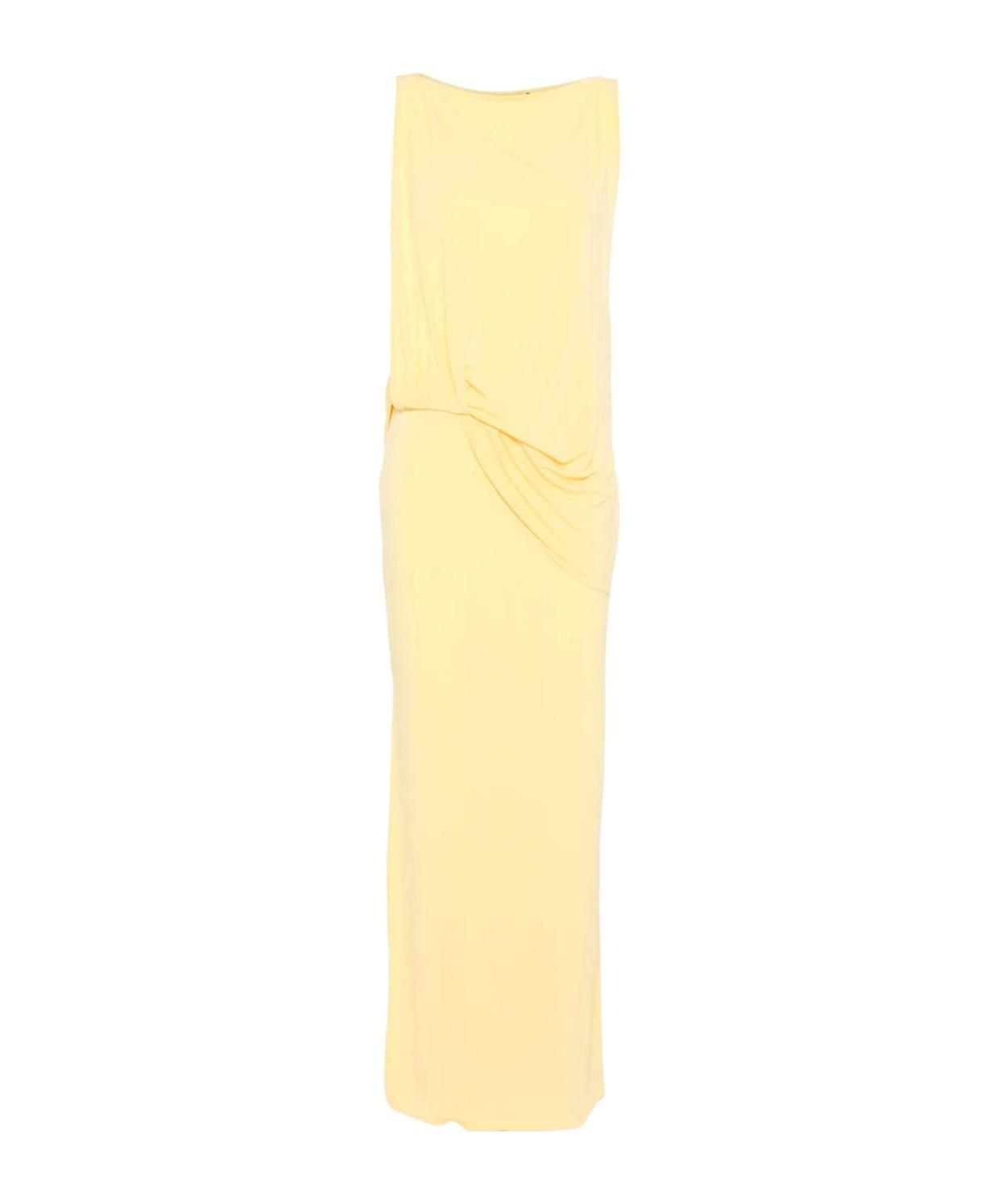 Jacquemus Twist Detailed Long Dress in Yellow | Lyst