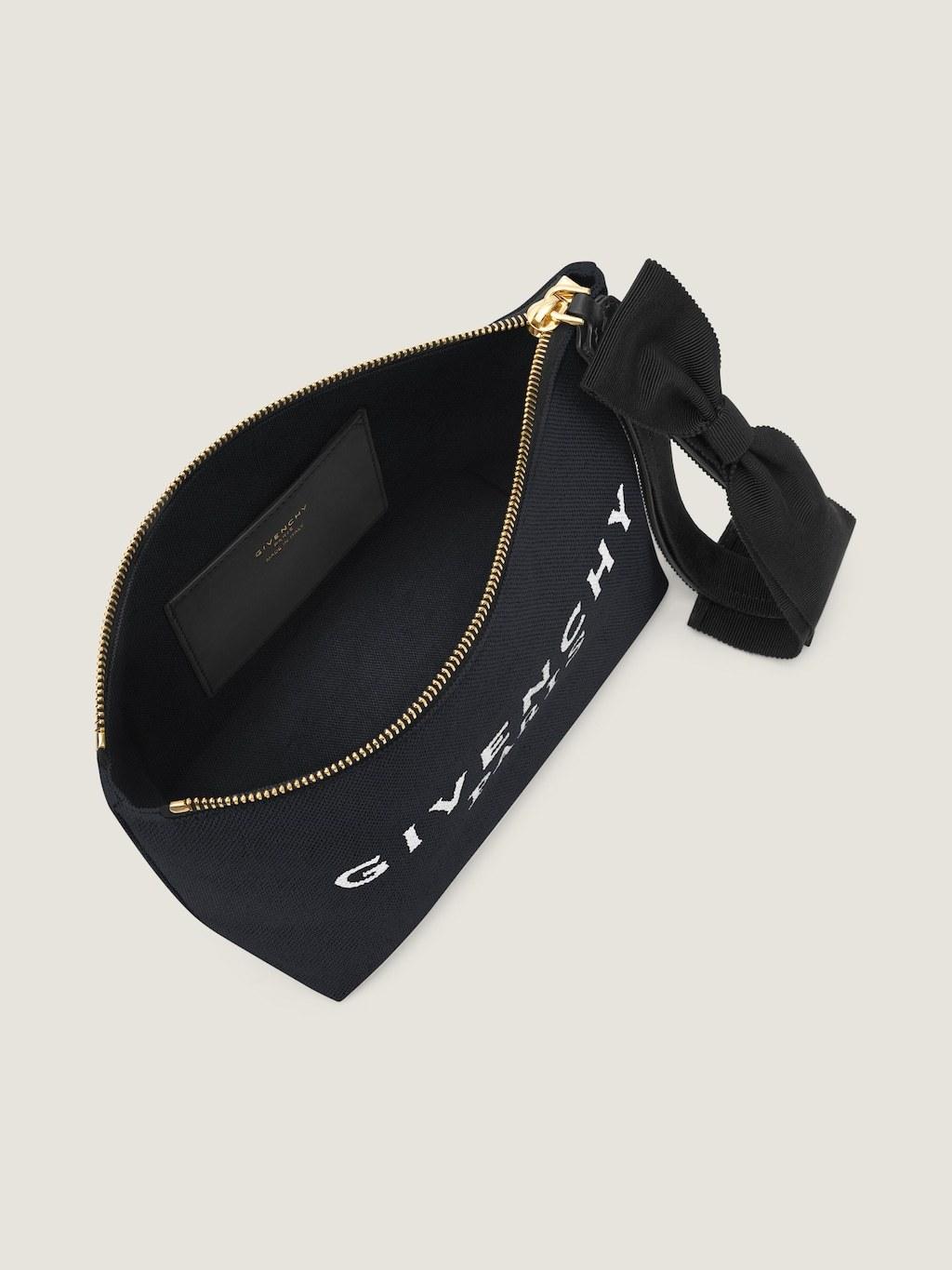 Givenchy Logo Printed Denim Pouch in Black | Lyst