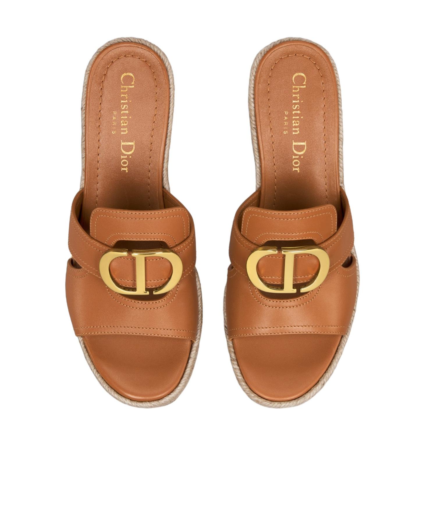 Dior 30 Montaigne Wedge Slide in Brown | Lyst