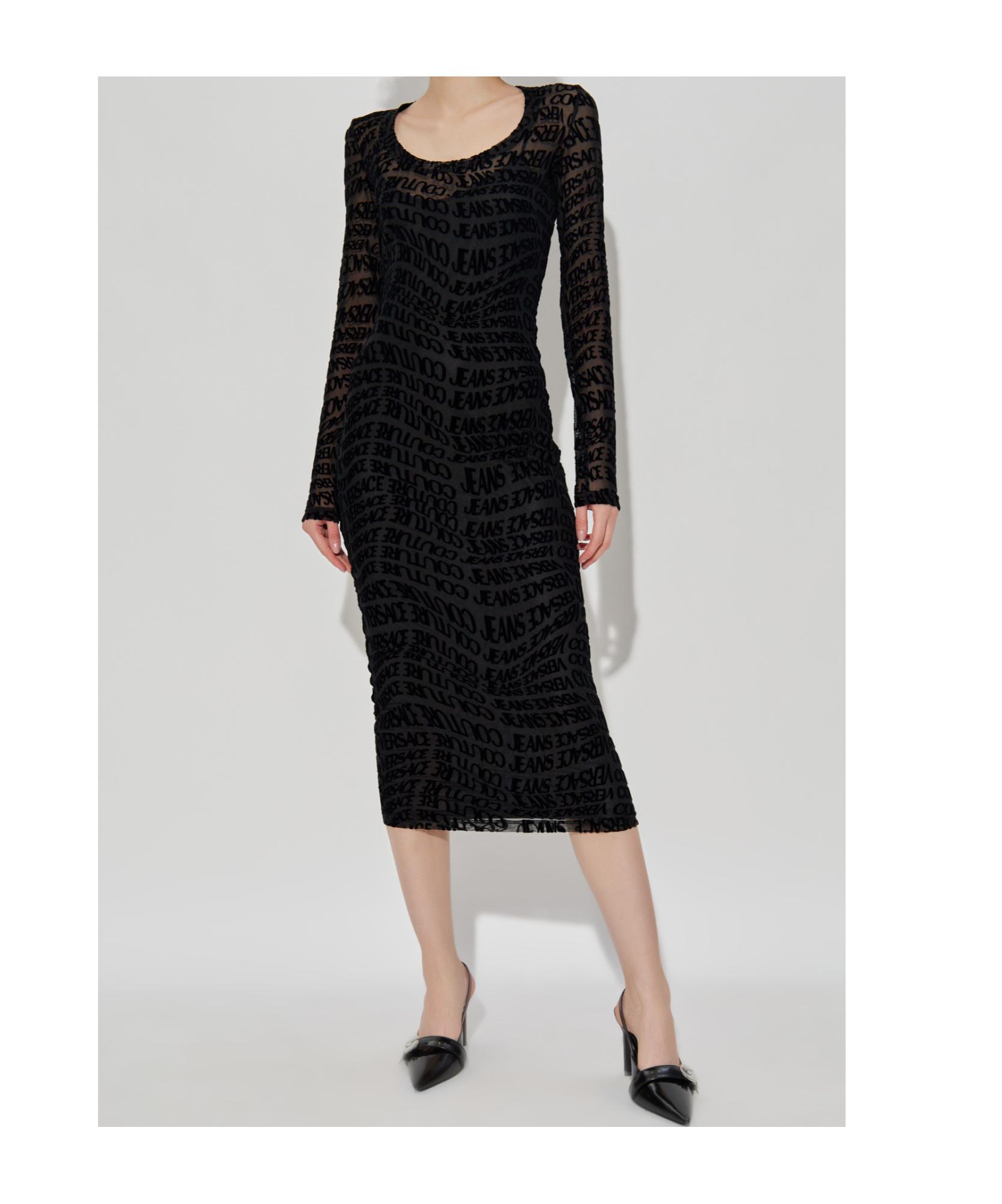 ワンピース VERSACE JEANS COUTURE Woman Dress Black 77HAO933N0400 899 Versace Jeans Couture Outlet: Dress woman - Black | Versace
