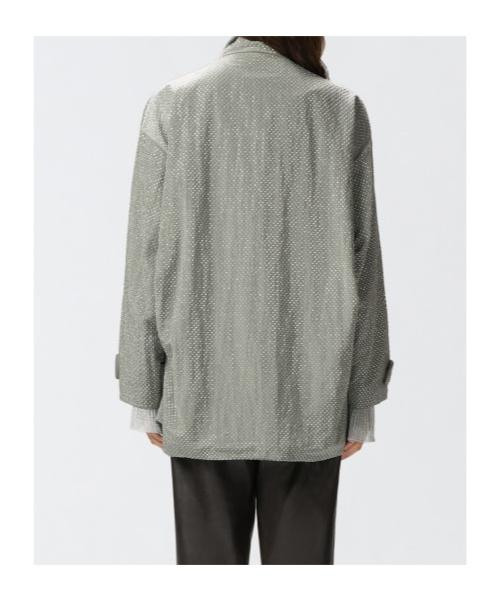 Pinko Embellished Mini Studs Technical Parka in Gray | Lyst