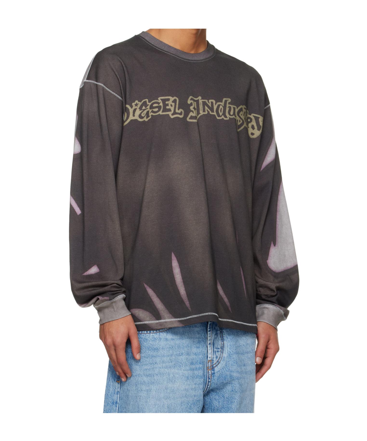 DIESEL T-Boxt-Ls-Show-V3 T-Shirt in Gray for Men | Lyst