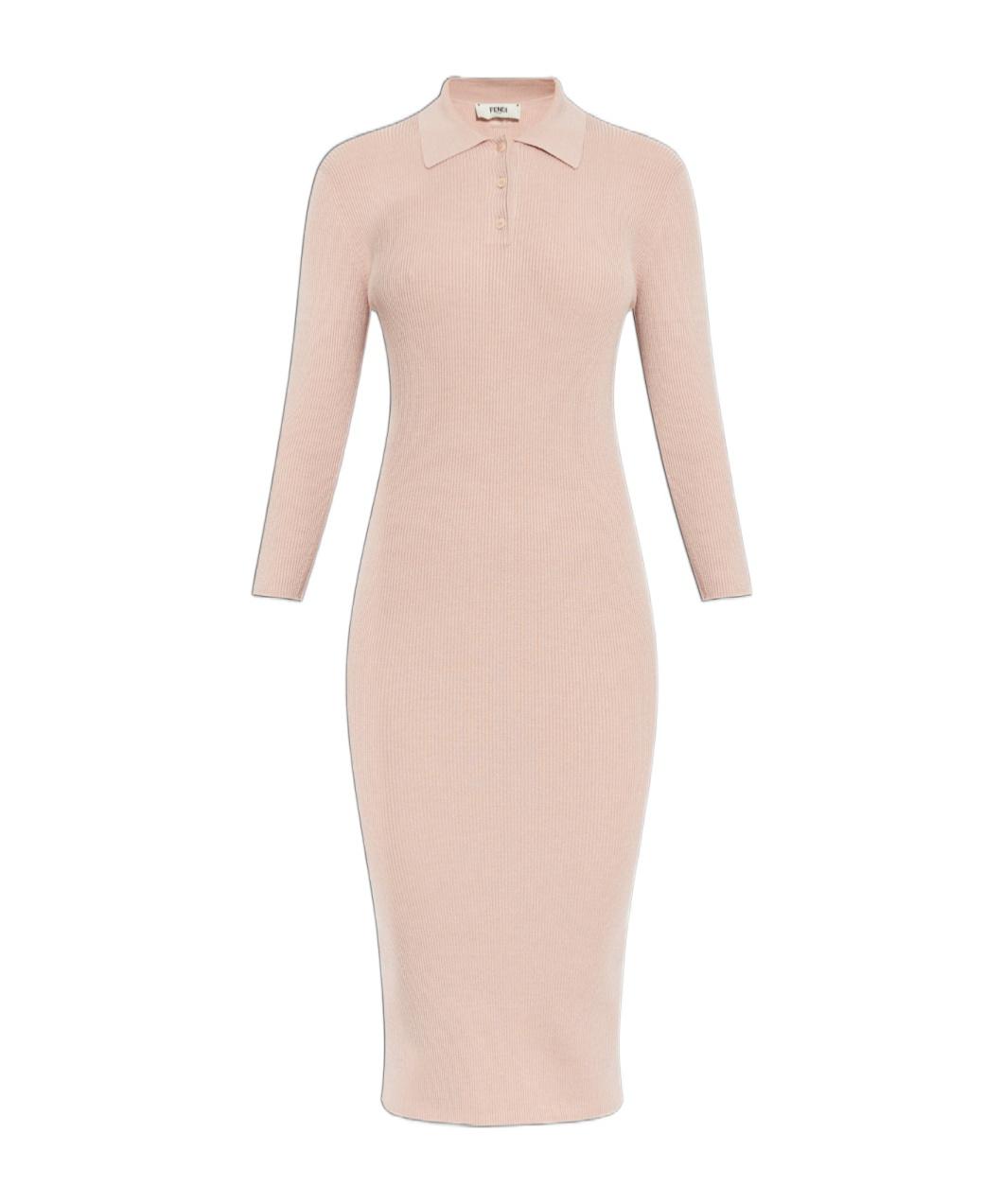 knee length dresses for ladies Fendi Girls FF Logo Dress in Pink 12 Yrs
