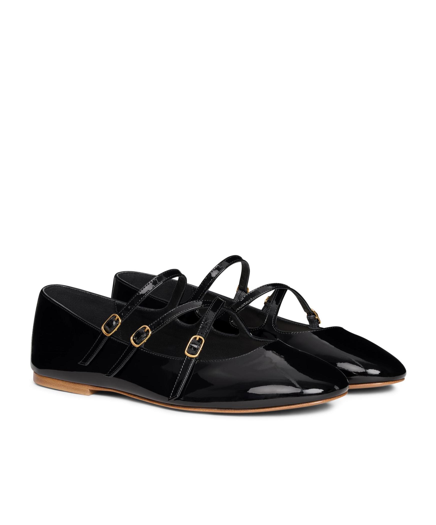Celine Les Ballerines Criss-Cross Babies Ballerina in Black