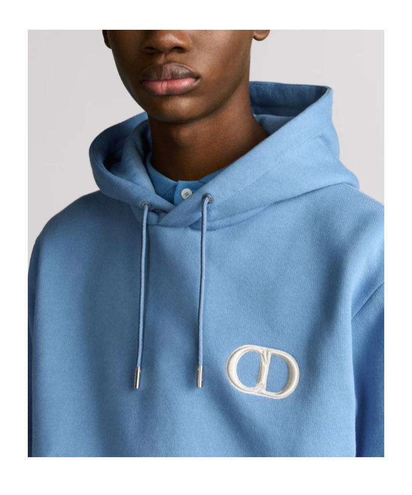 Dior Cd Icon Hooded Sweatshirt in Blue for Men | Lyst