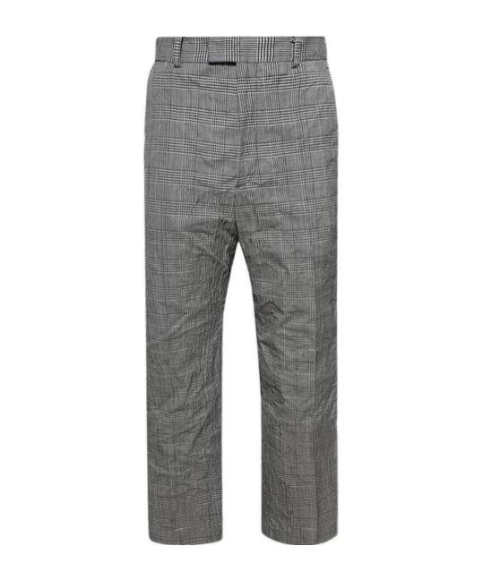 パンツ VETEMENTS high-waist long check pants VETEMENTS checked wide-leg trousers | REVERSIBLE