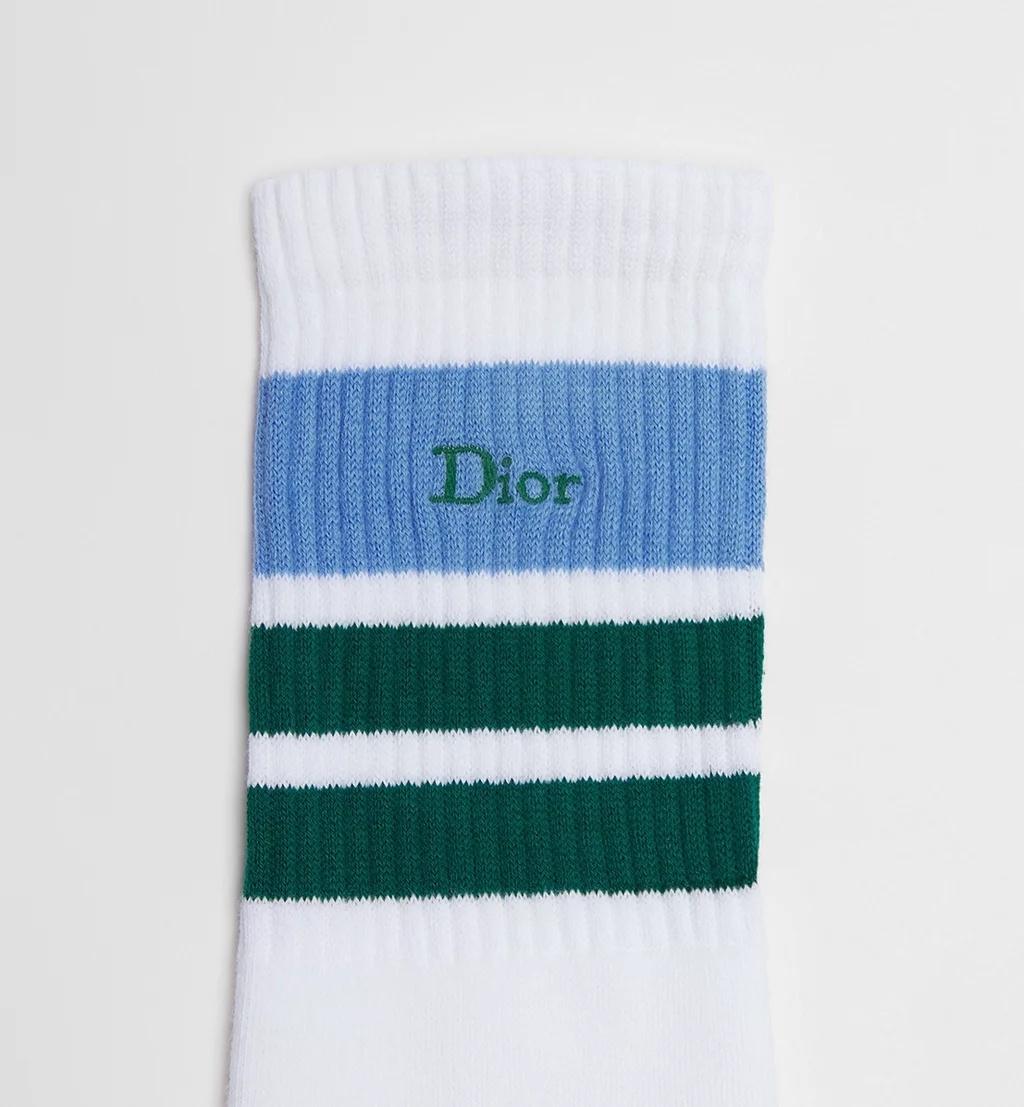 Dior Homme Three-Tone Striped Socks in Blue for Men | Lyst