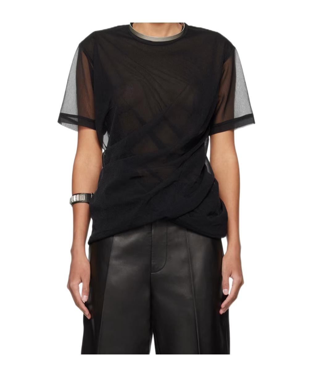 Tシャツ・カットソー JUNYA WATANABE Women Tunic Tops JOT013 Black ACDC プリントTシャツ JOーT013―051 | JUNYA