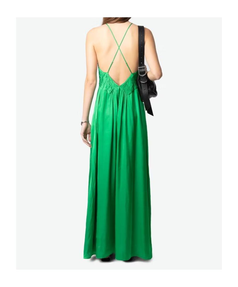zadig rayonne satin dress Zadig & Voltaire Rayonne Satin Maxi Dress in Blue