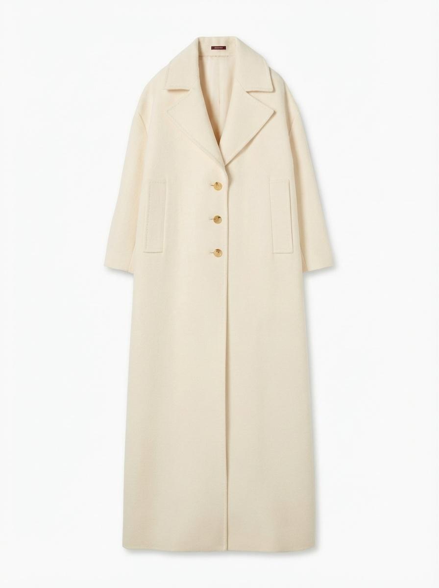 レディース 959 GUCCI ロングコート 長袖 オフホワイト 36