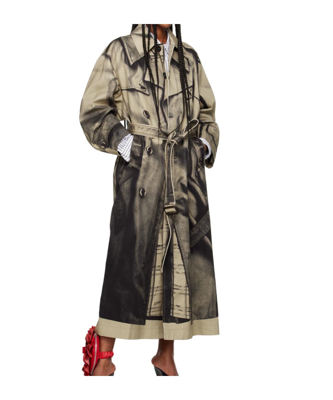ジャケット・アウター Jean Paul Gaultier Femme Trench Coat Printed oversized cotton trench coat in multicoloured - Jean