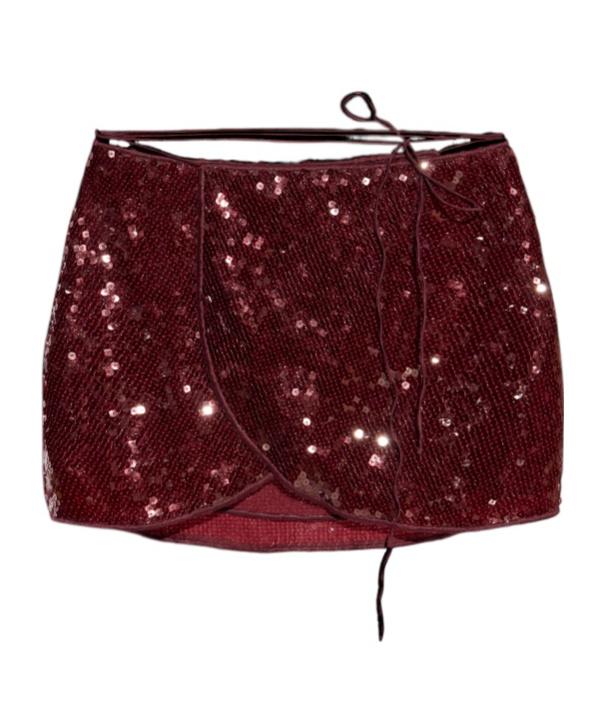 【Oseree】 Lumiereローズ ruchedミディスカート Lumiere Rose Skirt