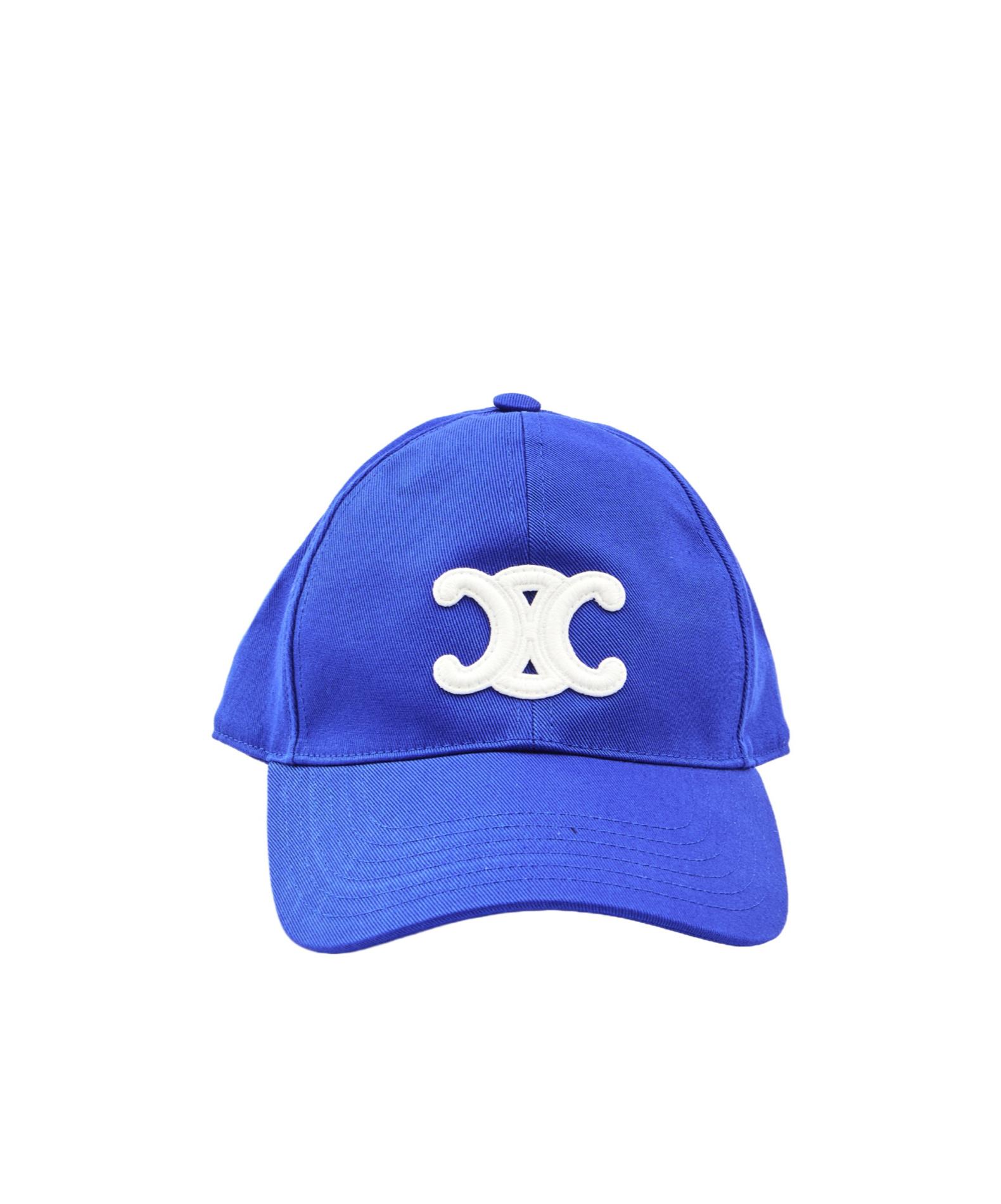 Celine Triomphe Blue Baseball Cap TRIOMPHE BASEBALL CAP IN DENIM UNION WASH - DARK UNION WASH  main image 4