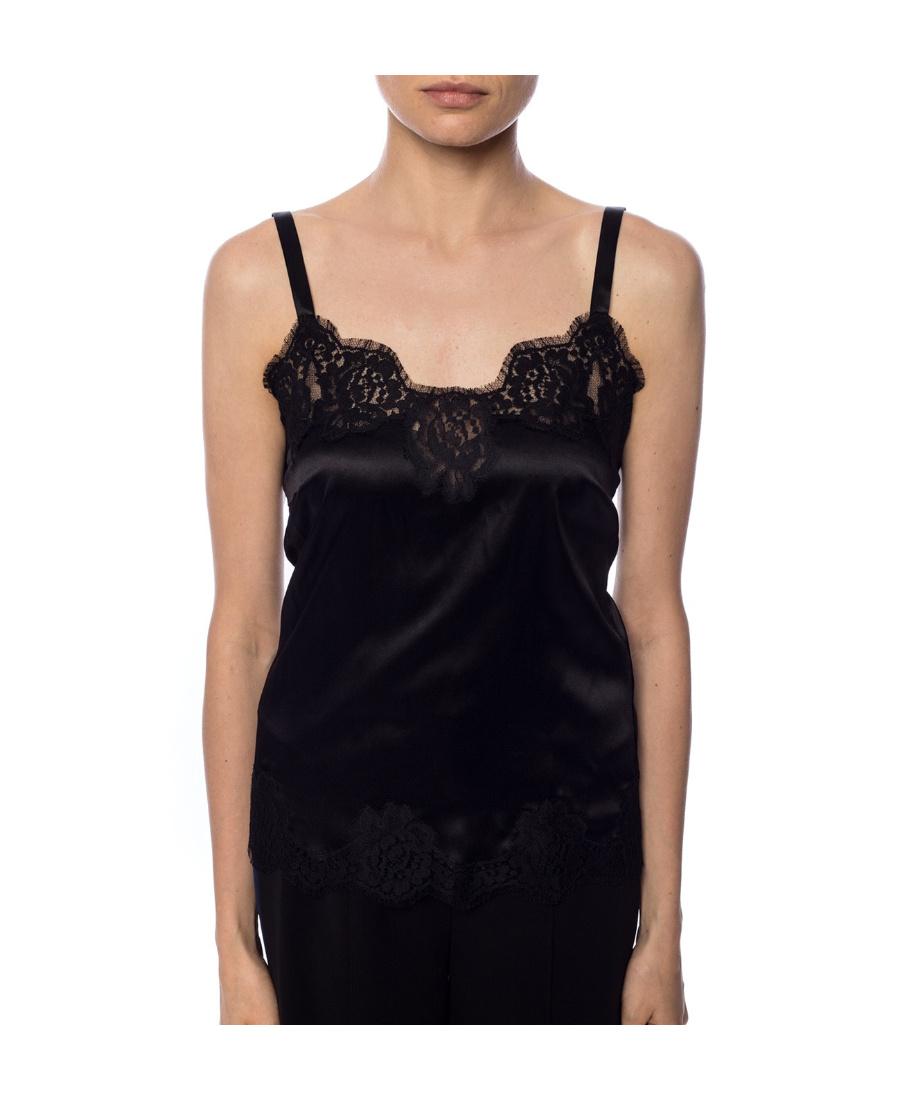 【関税＆送料込み】Dolce & Gabbana Lace-Detail Satin Camiso Dolce & Gabbana lace-embroidered Satin Camisole | FARFETCH