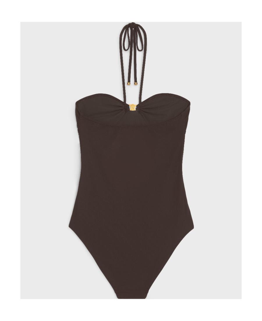 ワンピース水着 CELINE One-piece swimsuit with Triomphe motif Marrone Celine Triomphe Swimsuit in Brown | Lyst