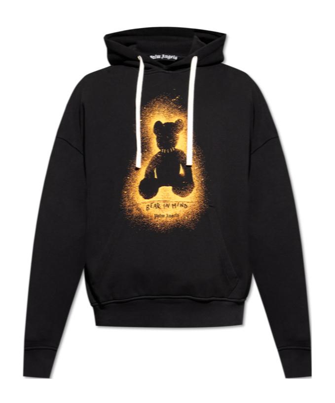 パーカー・フーディ PALM ANGELS Men Hoodies PMBD058C99FAB00210031003 Black CURVED LOGO ZIPPED HOODY BLACK - OFF WHI in BLACK - OFF