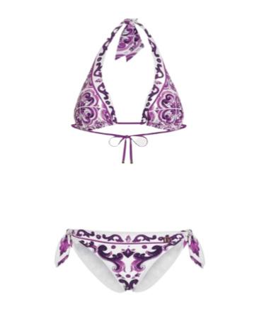 【DOLCE & GABBANA】花柄ビキニ Flower-print padded triangle bikini in Print for Women