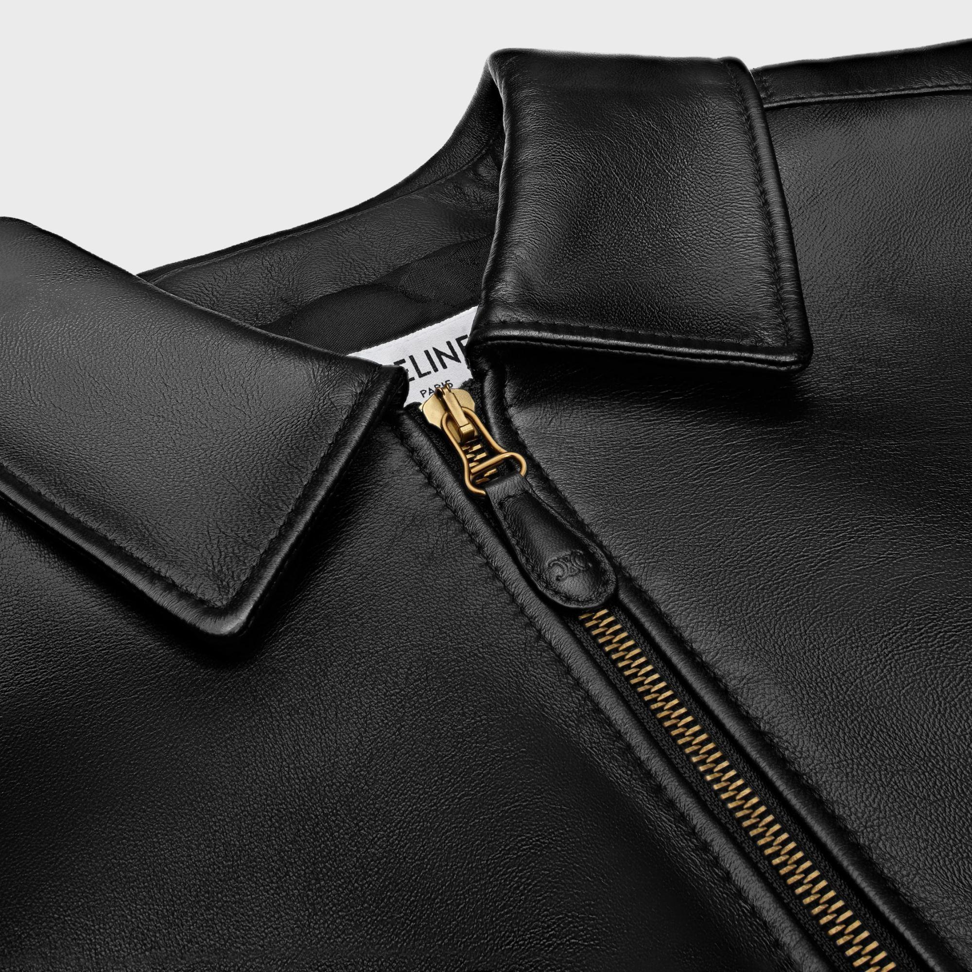 Celine Aviator Blouson Jacket in Black | Lyst Celine Aviator Blouson Jacket in Black | Lyst