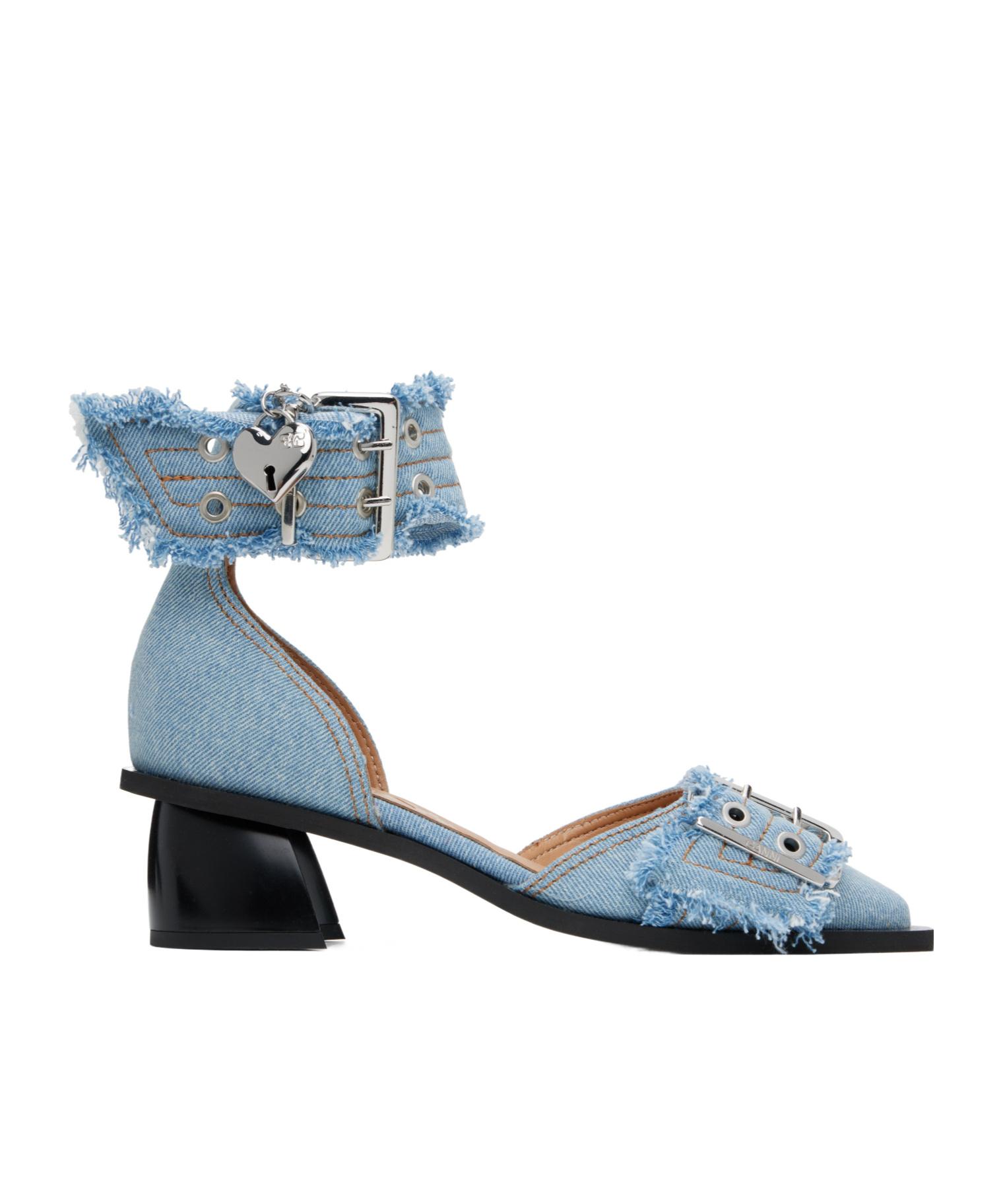 サンダル・ミュール Ganni Buckle Pump Ganni Feminine Buckle Open Cut Pump Naplack - Bicolor