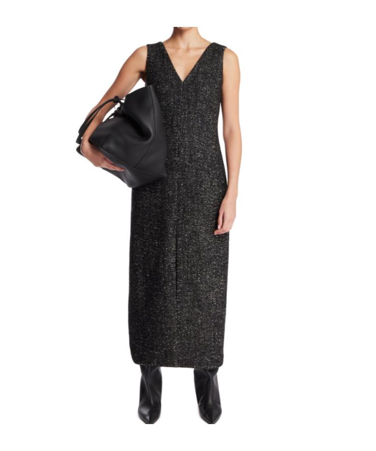 knee length dresses for ladies Henna Dress Black  The Row