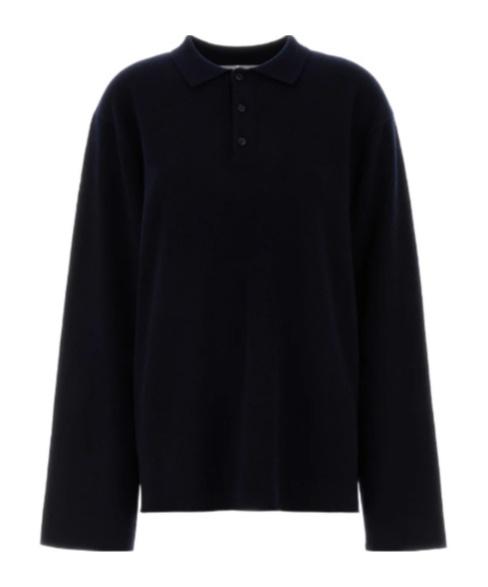 P*s様 extreme cashmere alligator polo n°1 Extreme Cashmere Alligator Knitted Polo Top in Black | Lyst