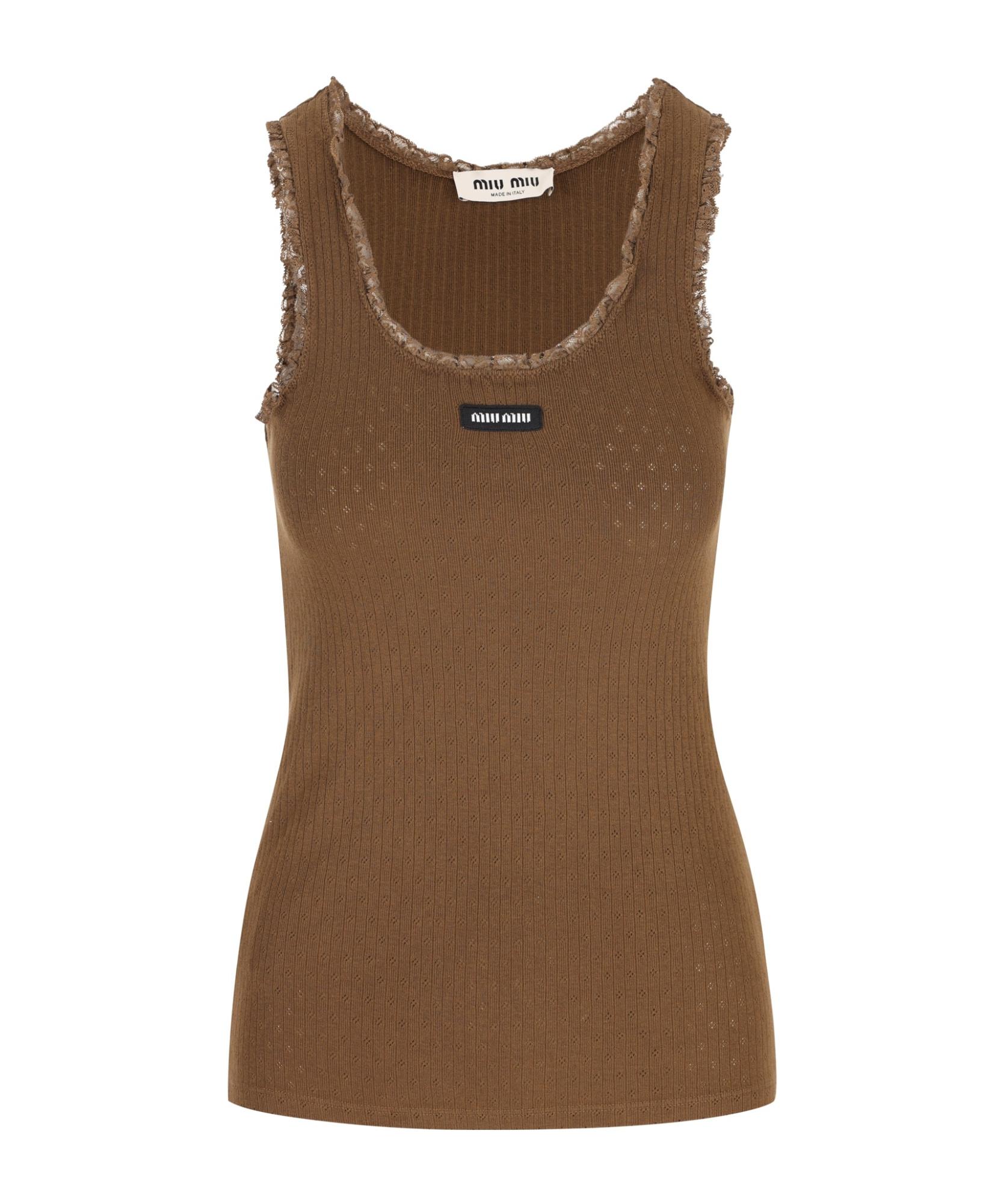 Miu Miu Sleeveless and tank tops for Women | Online Sale up to 34
