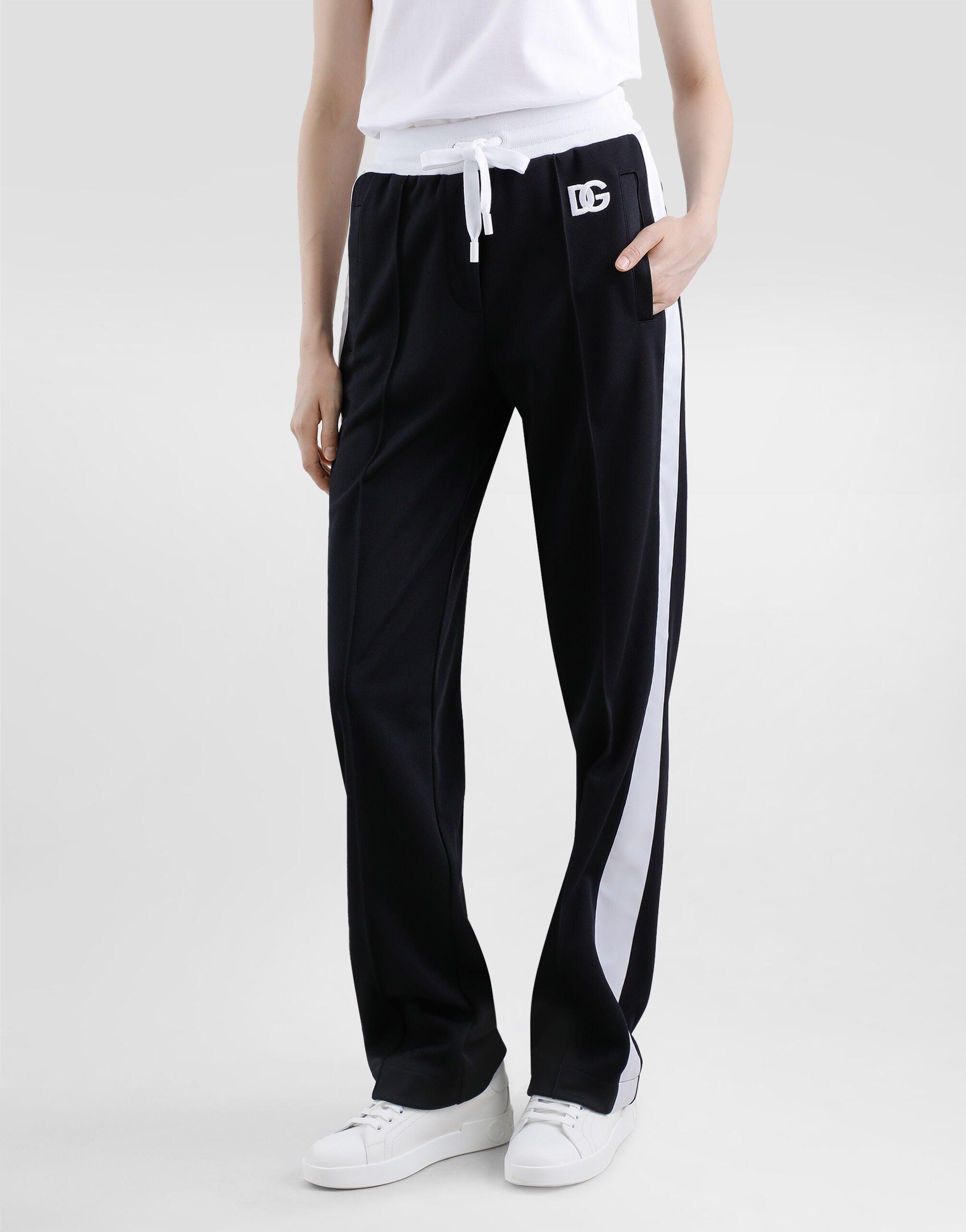 パンツ DOLCE & GABBANA Woman Pants Black FTC71TFUVG7 N0000 Flared branded stretch lace pants in Black for Women