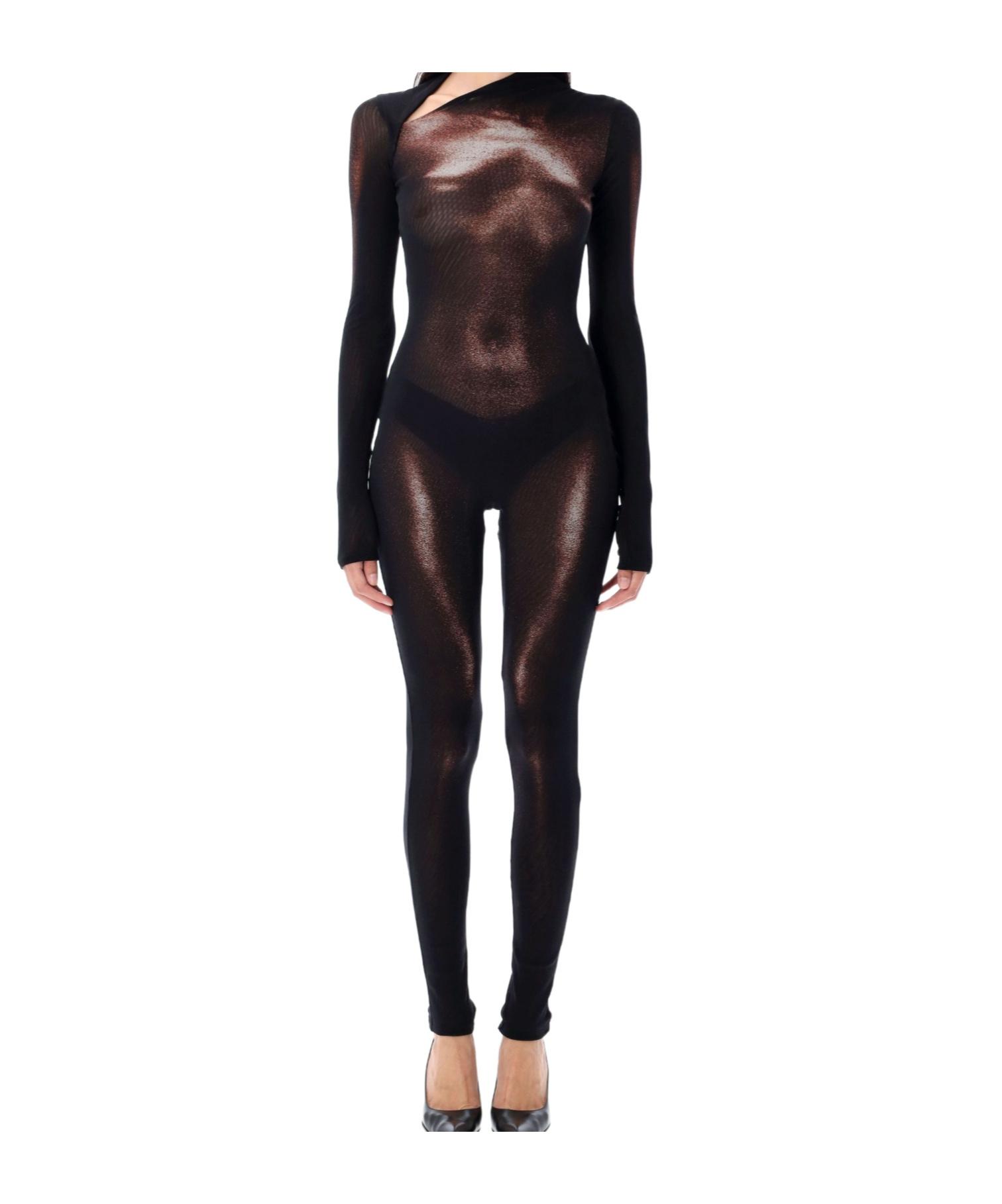 オールインワン・サロペット JeanPaul GAULTIER 'Medaillon' jumpsuit Jean Paul Gaultier: Beige 'The Médaillon' Jumpsuit | SSENSE
